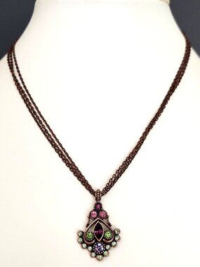 Premier Designs jewel tones pendant necklace